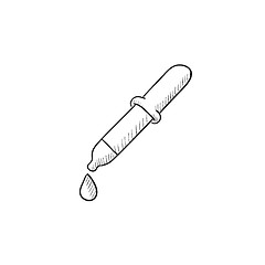 Image showing Pipette sketch icon.