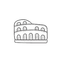 Image showing Coliseum sketch icon.