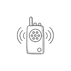 Image showing Radio set sketch icon.