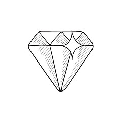 Image showing Diamond sketch icon.