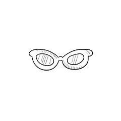 Image showing Eyeglasses sketch icon.