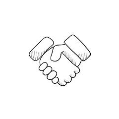 Image showing Handshake sketch icon.