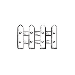 Image showing Fence sketch icon.