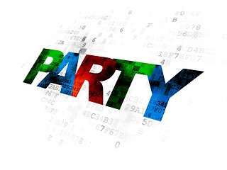 Image showing Holiday concept: Party on Digital background