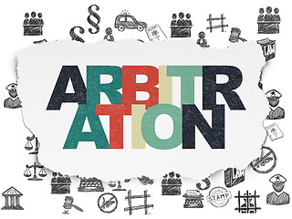 Image showing Law concept: Arbitration on Torn Paper background