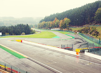 Image showing close up of race track or road and snow