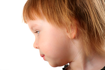 Image showing Profile portrait of beauty little girl