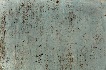 Image showing Old metal surface painted with white paint