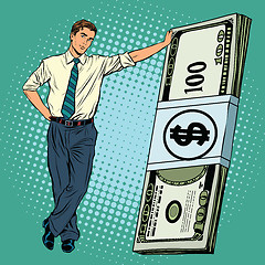 Image showing Business man with money