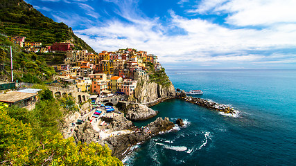 Image showing Manarola fishing village, Cinque Terre, Italy.
