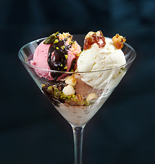 Image showing glass of ice cream dessert