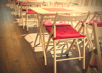 Image showing empty summer outdoor cafe