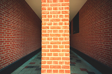 Image showing tunnel of red brick