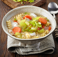 Image showing chicken and vegetable soup