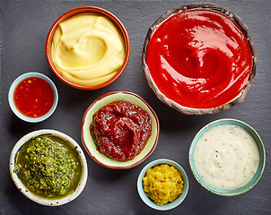 Image showing various dip sauces