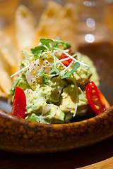 Image showing avocado and shrimps salad 