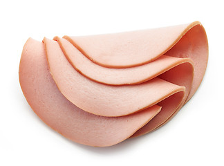 Image showing sliced boiled sausage