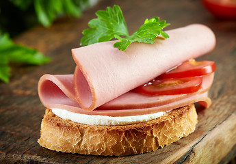 Image showing sandwich with sausage