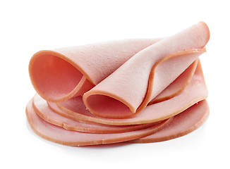 Image showing sliced boiled sausage