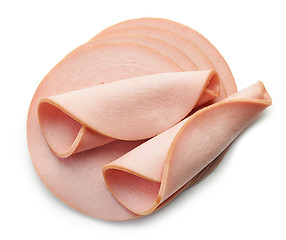 Image showing sliced boiled sausage