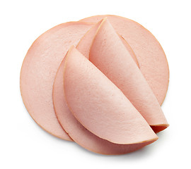 Image showing sliced boiled sausage