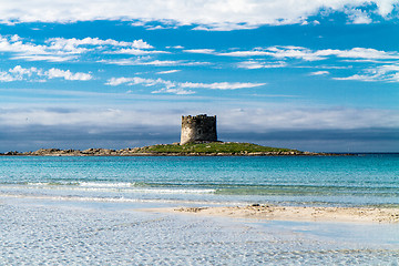 Image showing Pelosa Beach on Sardinia, Italy.