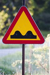 Image showing warning bumpy road