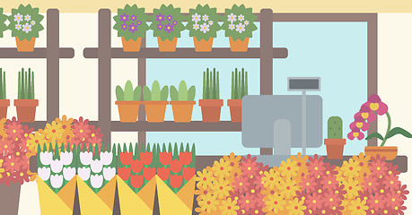 Image showing Background of flower shop.