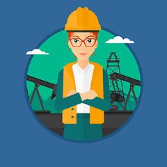 Image showing Cnfident oil worker.