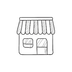 Image showing Shop sketch icon.