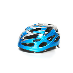 Image showing Bicycle mountain bike safety helmet isolated