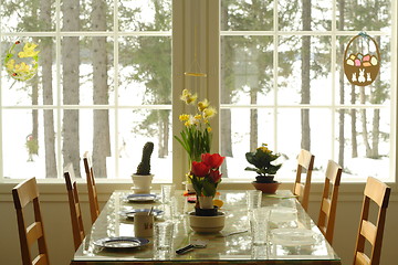 Image showing Easter table