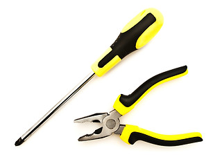 Image showing Pliers And Screwdriver