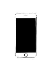 Image showing The white smart phone isolated