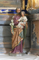 Image showing Saint Joseph holding baby Jesus