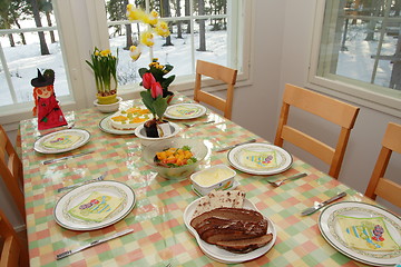 Image showing Easter table