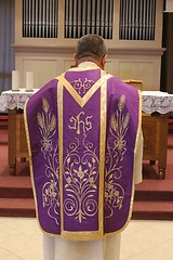 Image showing Golden embroidered Church vestments