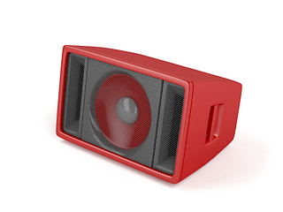 Image showing Red stage speaker