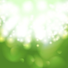 Image showing Green glow bokeh background