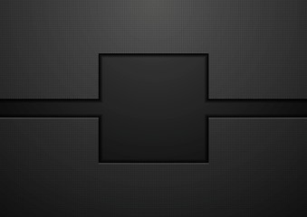 Image showing Black tech abstract background