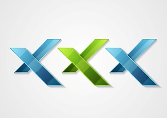 Image showing XXX corporate geometric logo design