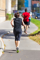 Image showing Group of people running.