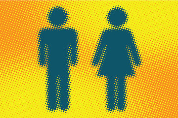 Image showing Male and female WC icon