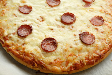 Image showing Big pan pizza