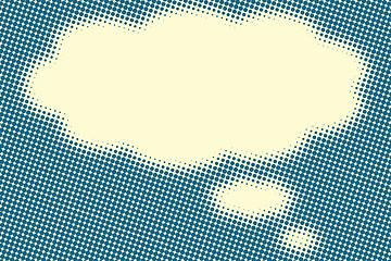 Image showing Comic bubble cloud silhouette blurred effect