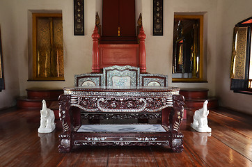 Image showing Beautiful chair in Royal residence of Thai