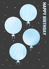 Image showing birthday illustration with color ballons