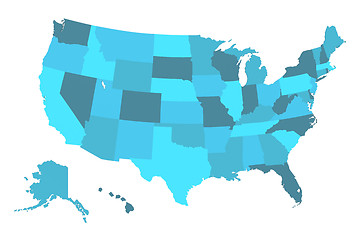 Image showing Detailed USA Map on white background