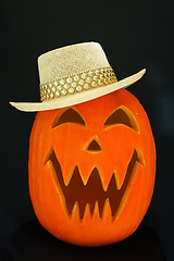 Image showing Jack O Lantern Western Hat