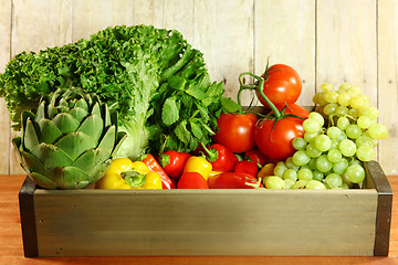 Image showing Selection of Colorful Produce in a Box